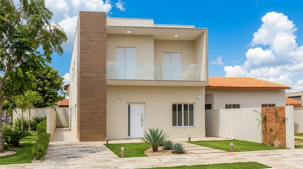 Exemplo de casa financiada de 70 m² com 3 dormitórios